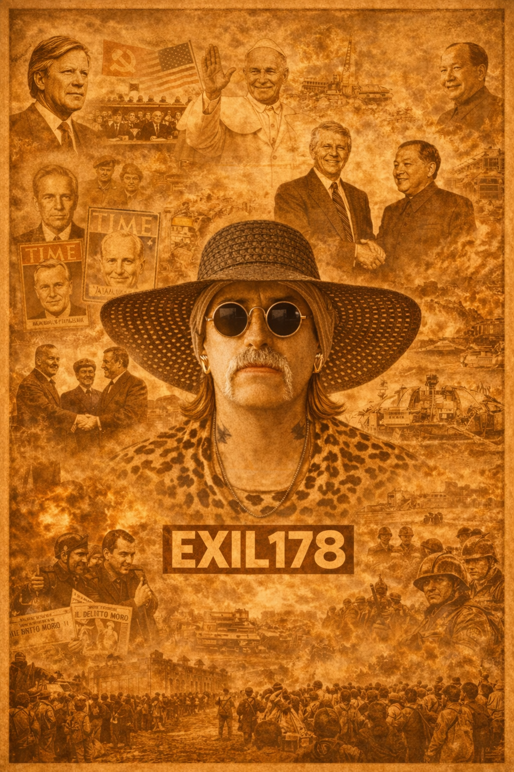 Exil178 Collage zum Jahr 1978 mit politischen Ereignissen aus Deutschland Ost und West sowie internationalen Szenen des Kalten Krieges