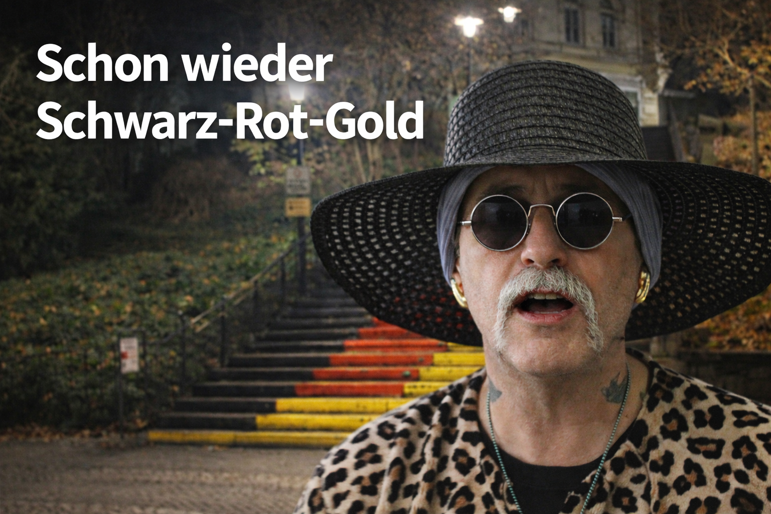 Schwarz-Rot-Gold als Provokation? Wie eine Treppe zeigt, was in diesem Land schiefläuft